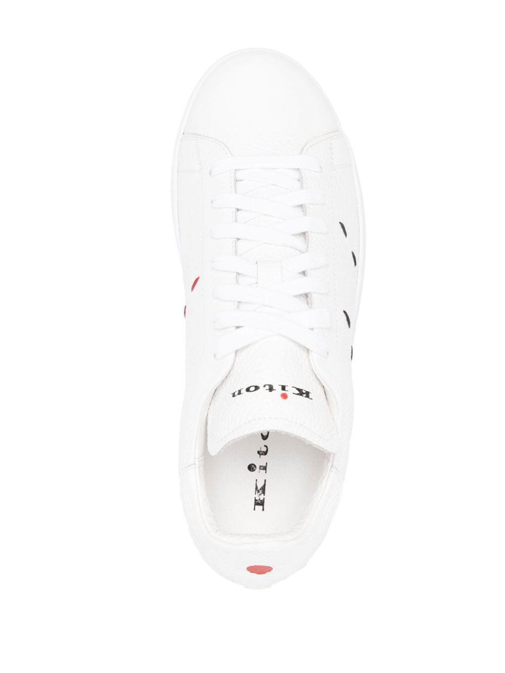 Shop Kiton Stitch-detailing Sneakers In White