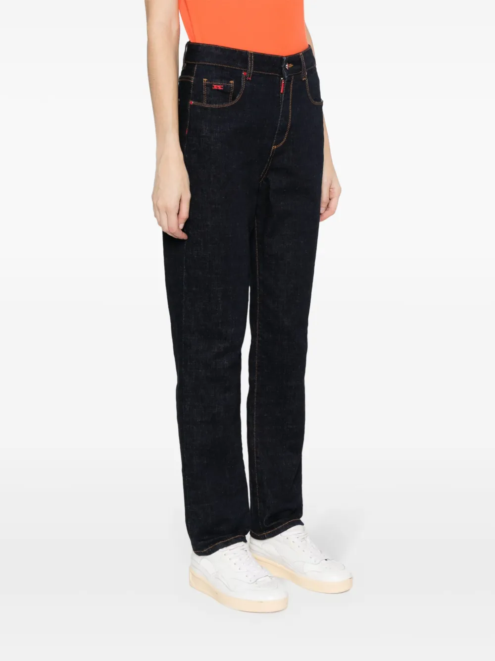 Kiton Flared jeans Blauw