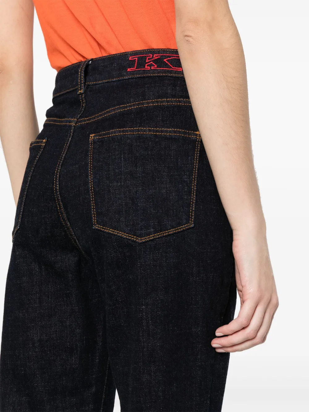 Kiton Flared jeans Blauw