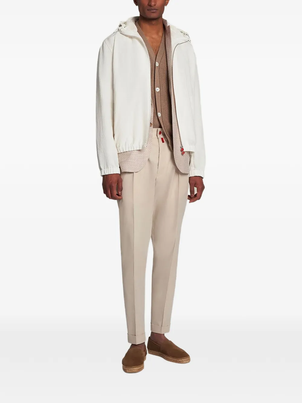Kiton Katoenen broek Beige