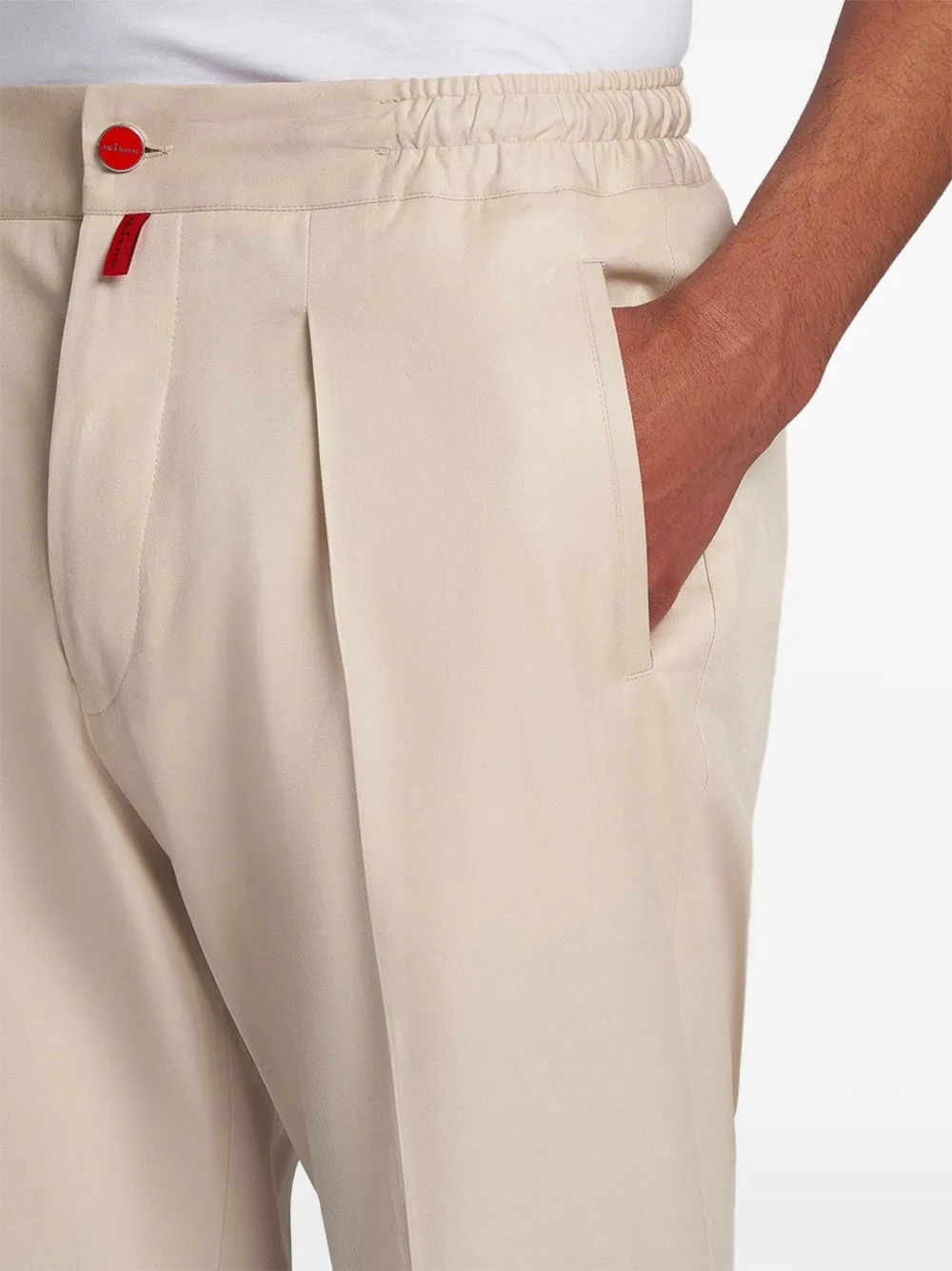 Kiton Katoenen broek Beige
