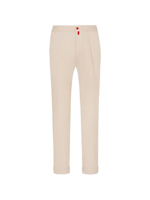 Kiton cotton tapered trousers