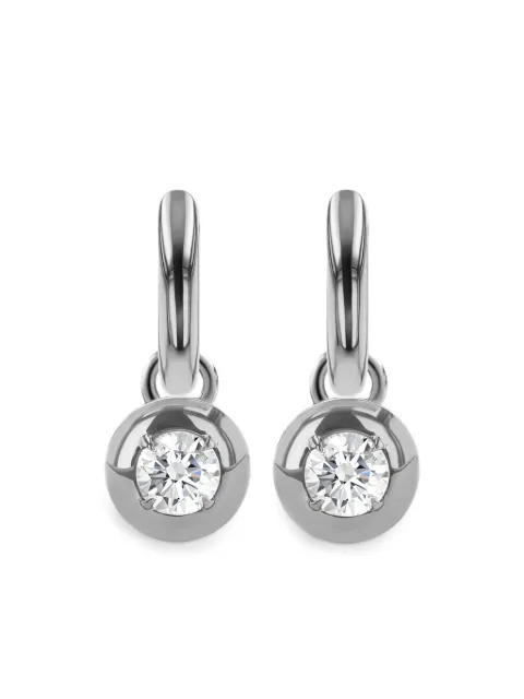 Pragnell 18kt white gold Small Skimming Stone diamond drop earrings
