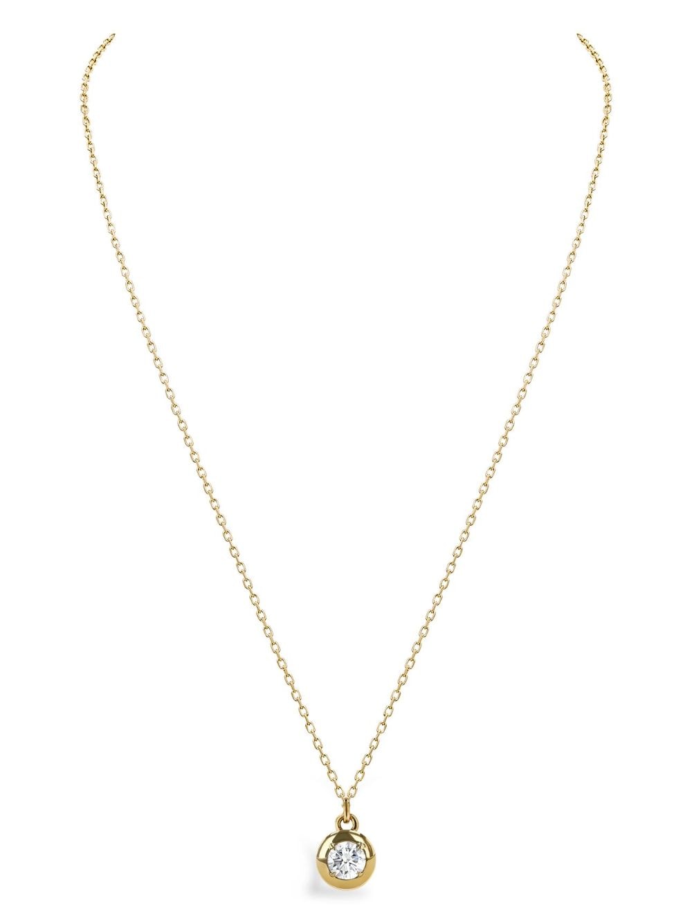 Shop Pragnell 18kt Yellow Gold Skimming Diamond Necklace