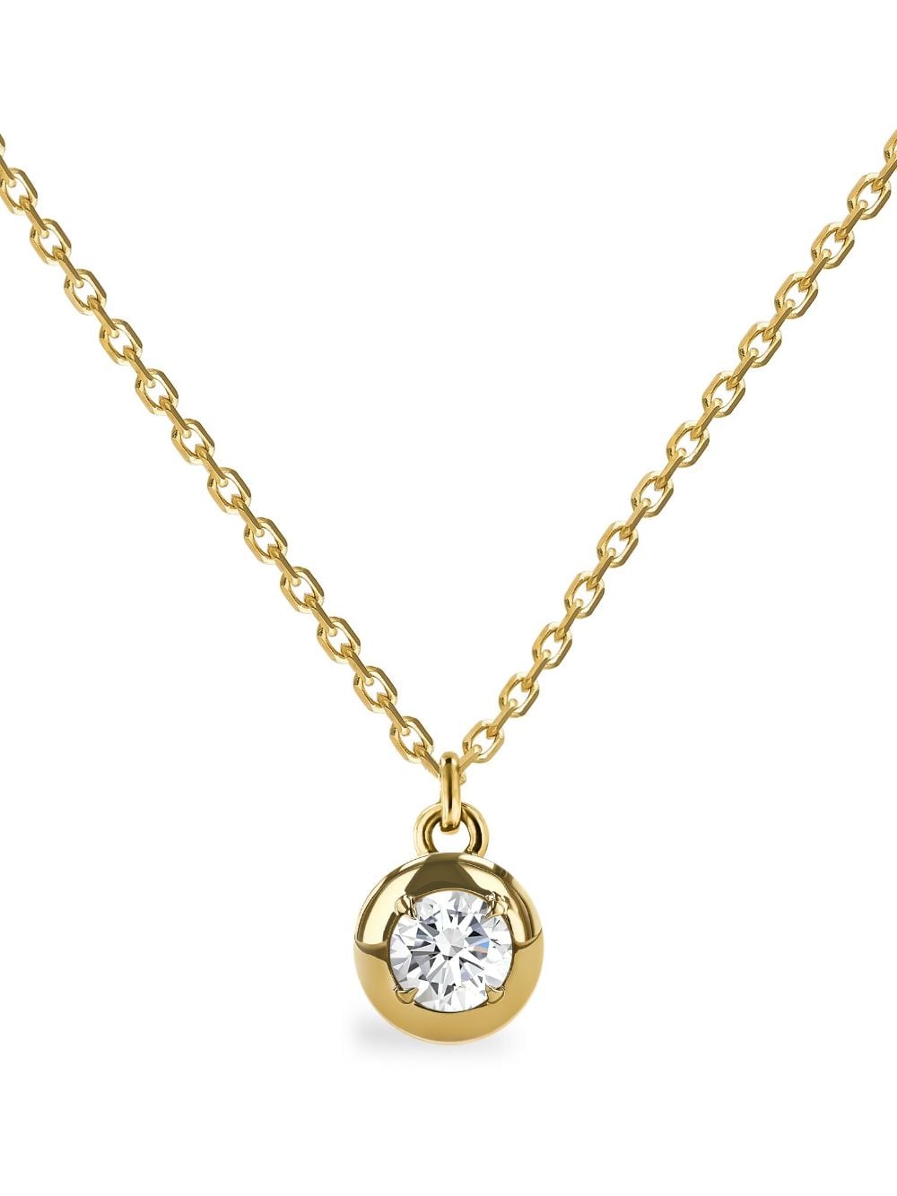 18kt yellow gold Skimming diamond necklace