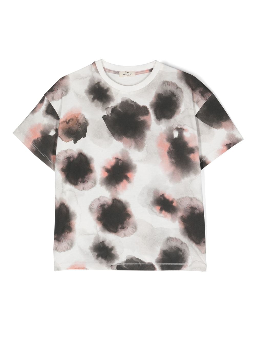 Andorine T-shirt met abstracte print Beige