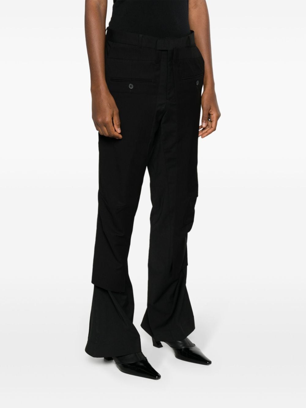Shop Hodakova Pant Attached Straight-leg Trousers In Black