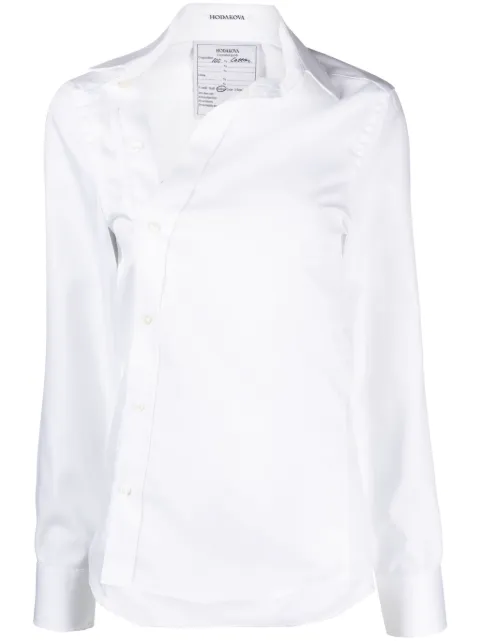 HODAKOVA asymmetric poplin shirt