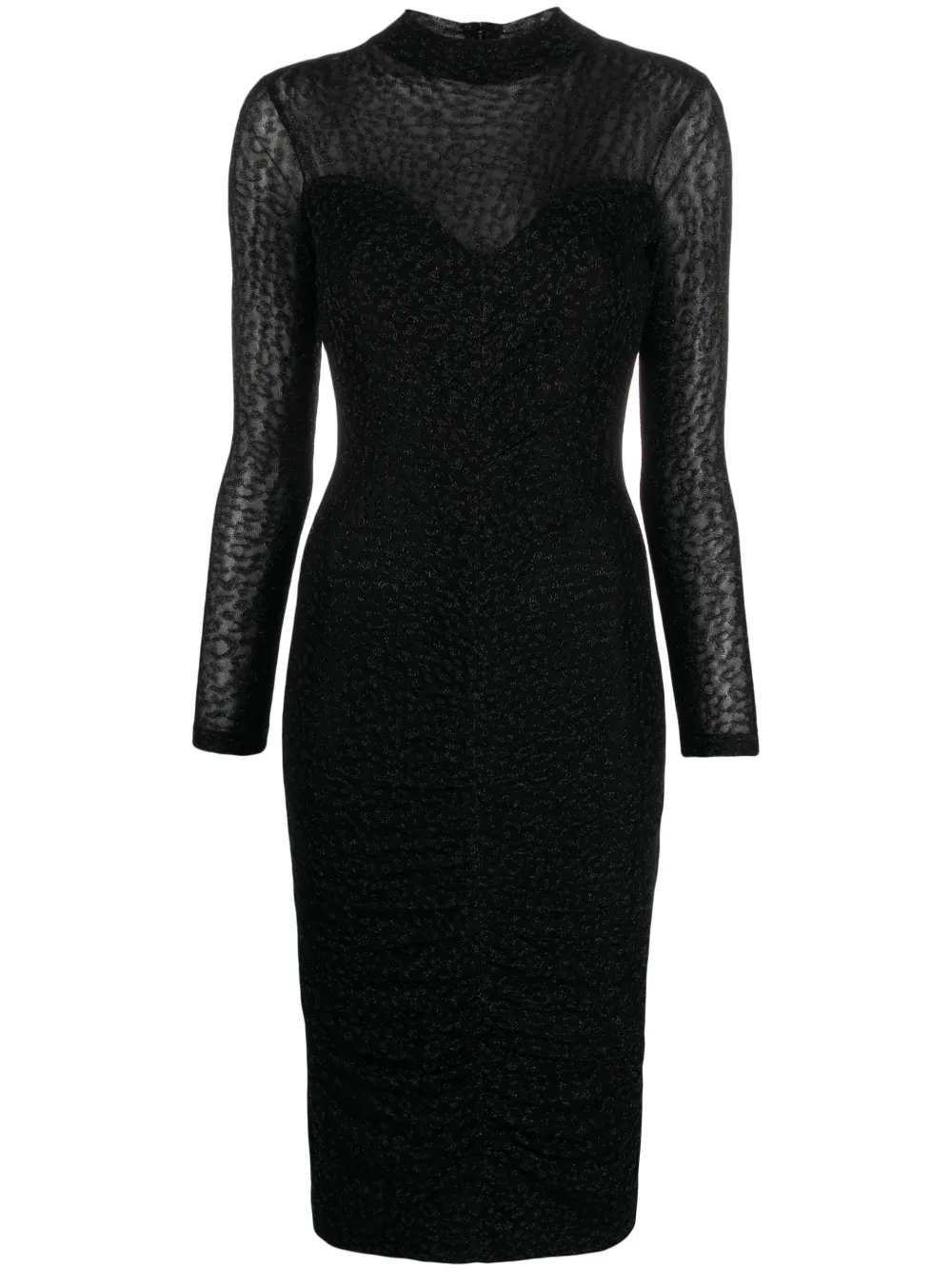 NISSA Midi-jurk met jacquard patroon Zwart