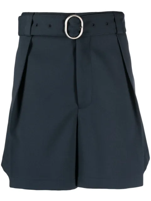 Jil Sander shorts anchos con cinturón
