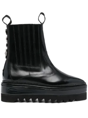 Toga Pulla Ridged Sole Chelsea Boots | Black | FARFETCH