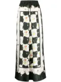 ALEMAIS Venus silk twill trousers - Black