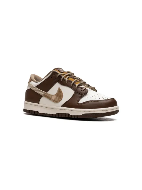 Nike Kids Dunk Low "Brown Plaid" sneakers