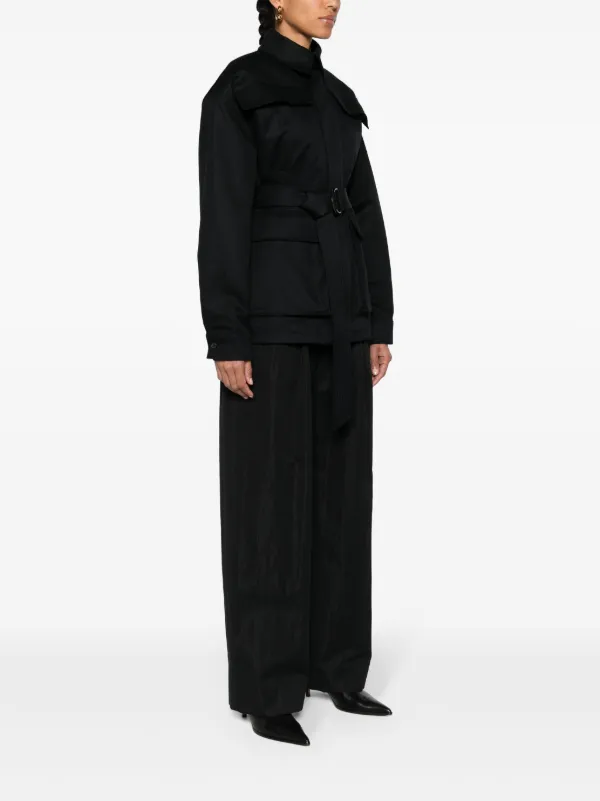 WARDROBE.NYC Drill Belted Parka | Black | FARFETCH WARDROBE.NYC Drill Belted Parka | Black | FARFETCH
