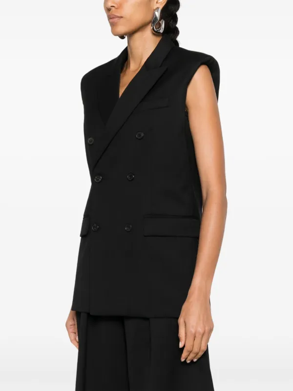 WARDROBE.NYC double-breasted Gilet | Black | FARFETCH
