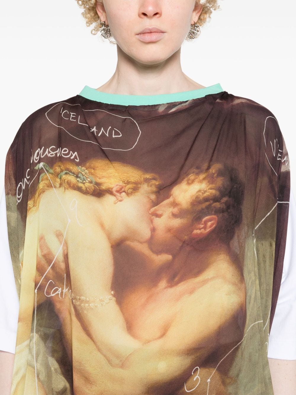 Shop Vivienne Westwood Kiss Swing T-shirt In Neutrals