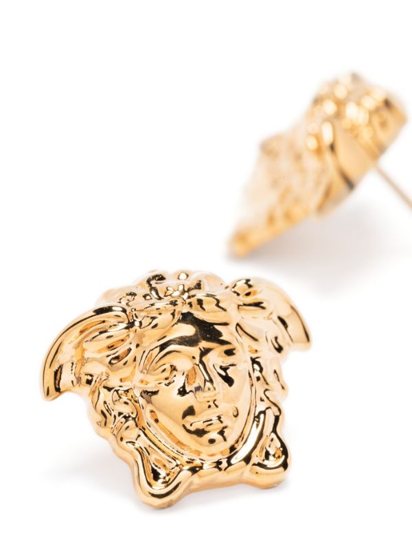 Gold sale medusa earrings