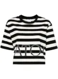 Patou striped organic-cotton T-shirt - Black