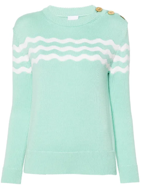 Patou Wave cotton-merino jumper