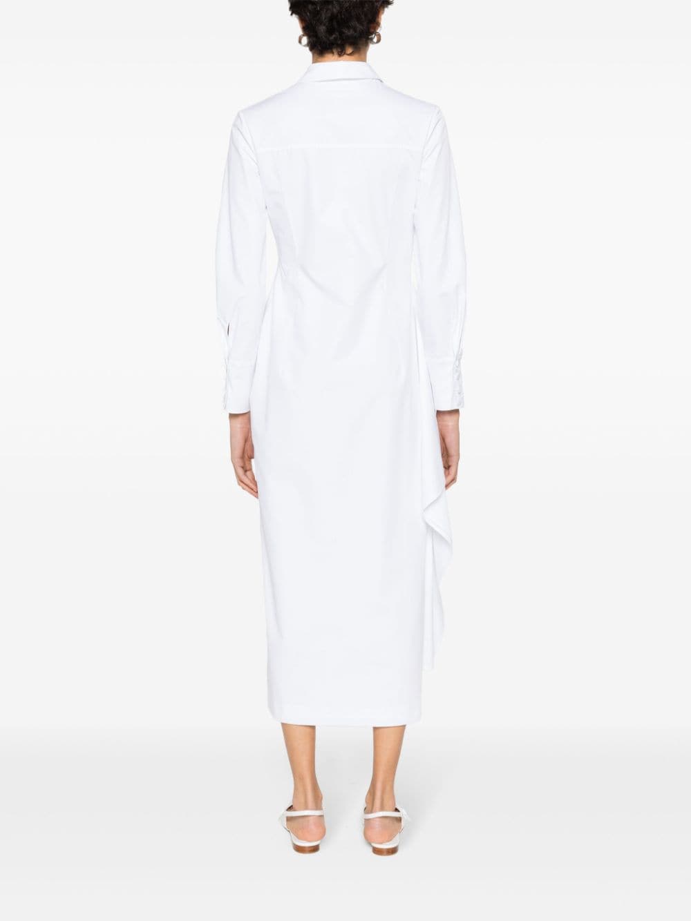 Shop Huishan Zhang Tatiana Crystal-embellished Shirtdress In White