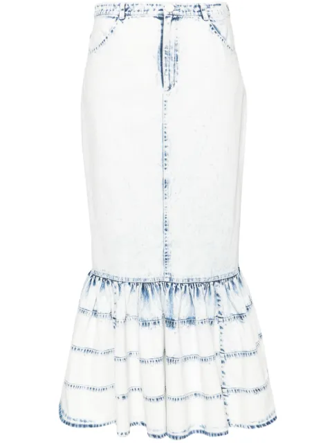 Huishan Zhang Noelani denim midi skirt