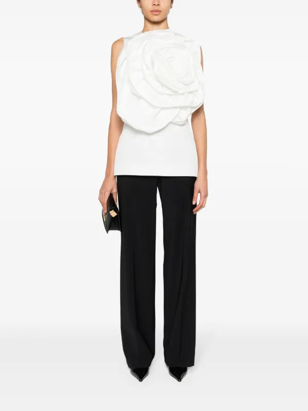Ditte floral-appliqué blouse