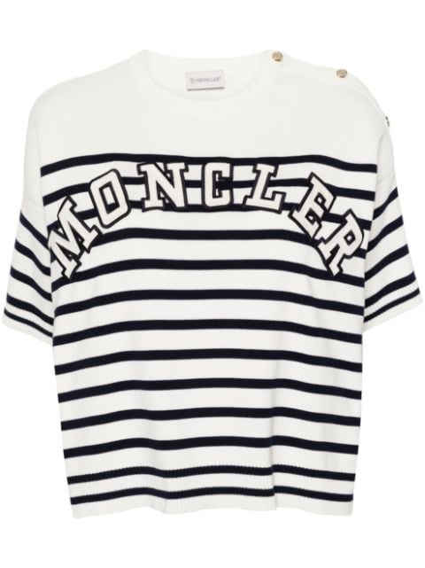 Moncler striped cotton cardigan