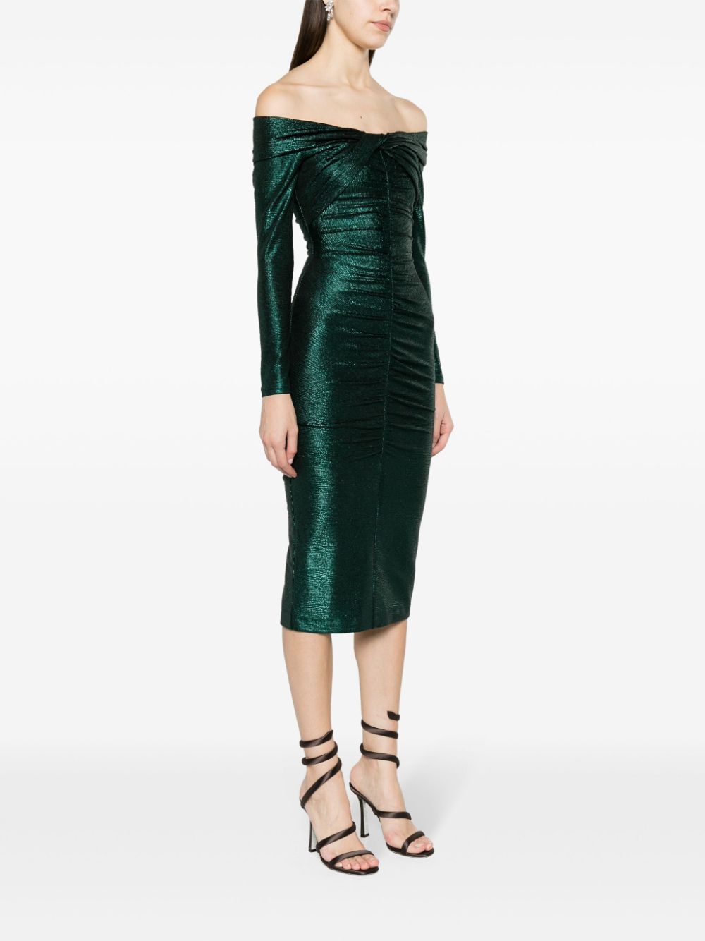 NISSA Midi-jurk met lamé-effect Groen
