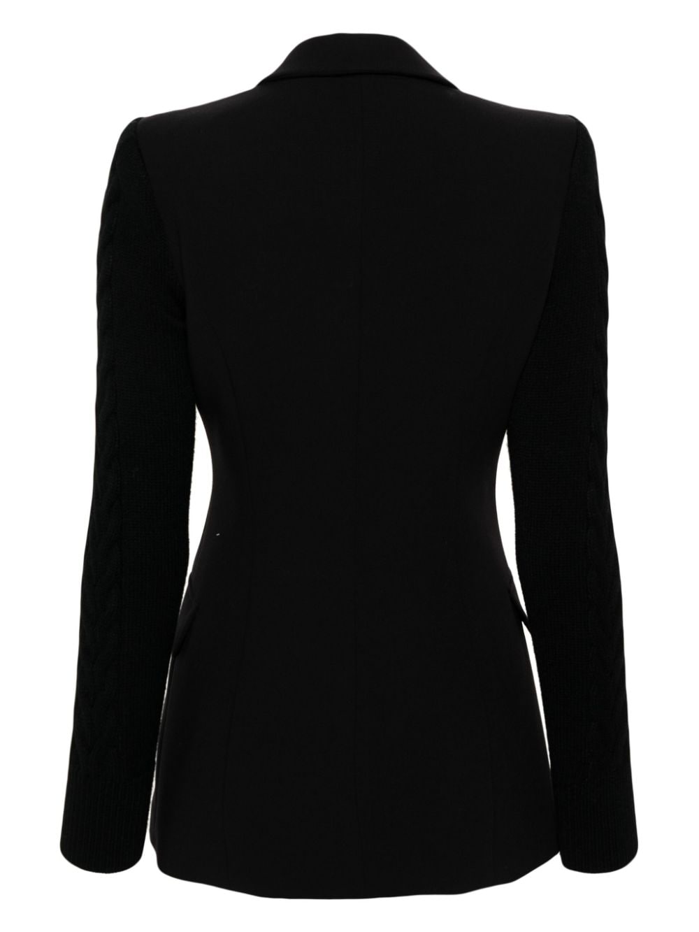 Shop Nissa Single-breasted Crepe Blazer In Black