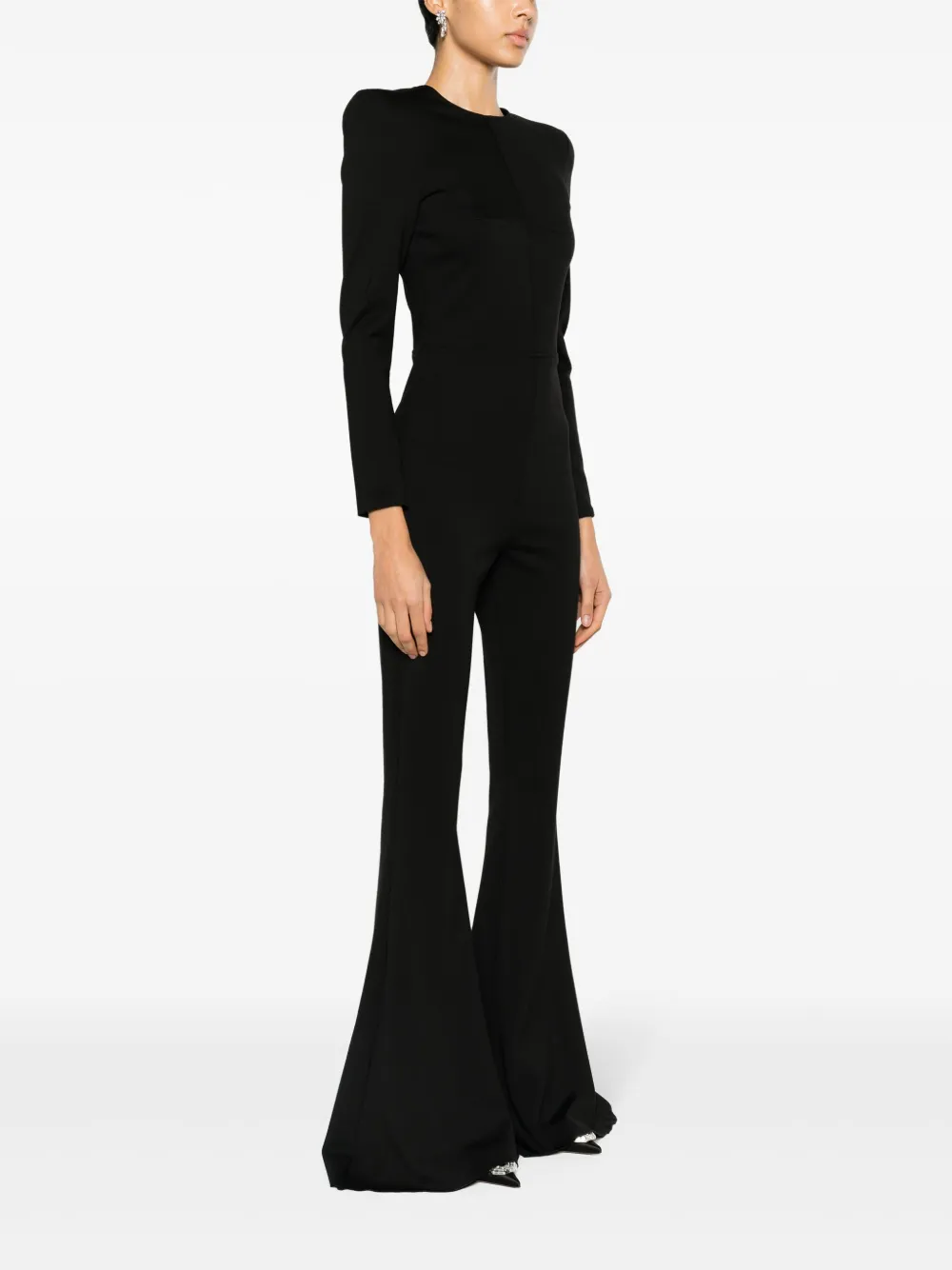  Nissa Flared-leg Jumpsuit - Black 