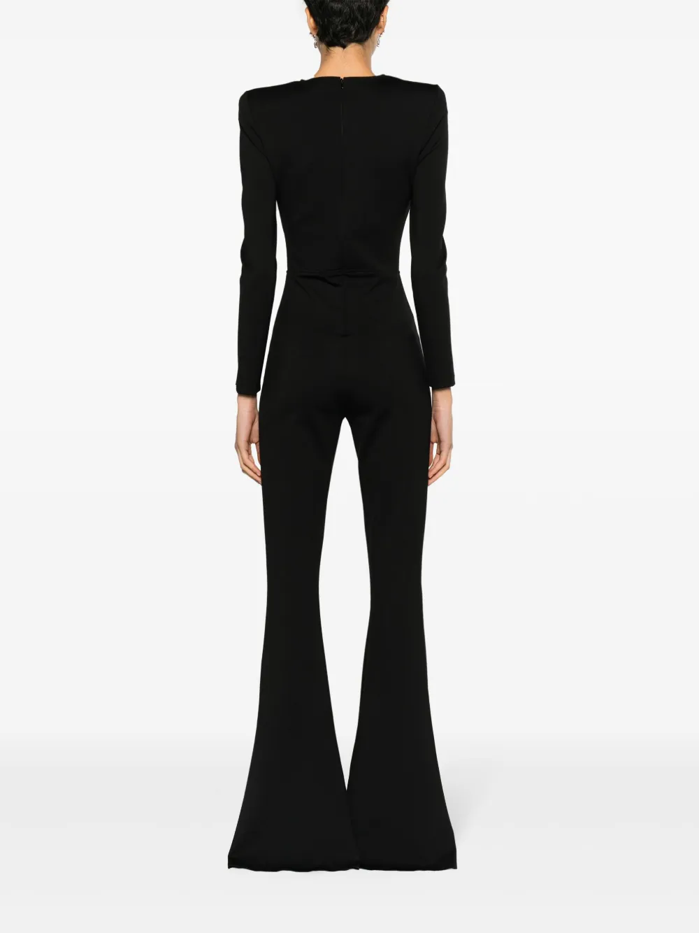 Nissa Flared-leg Jumpsuit In Black