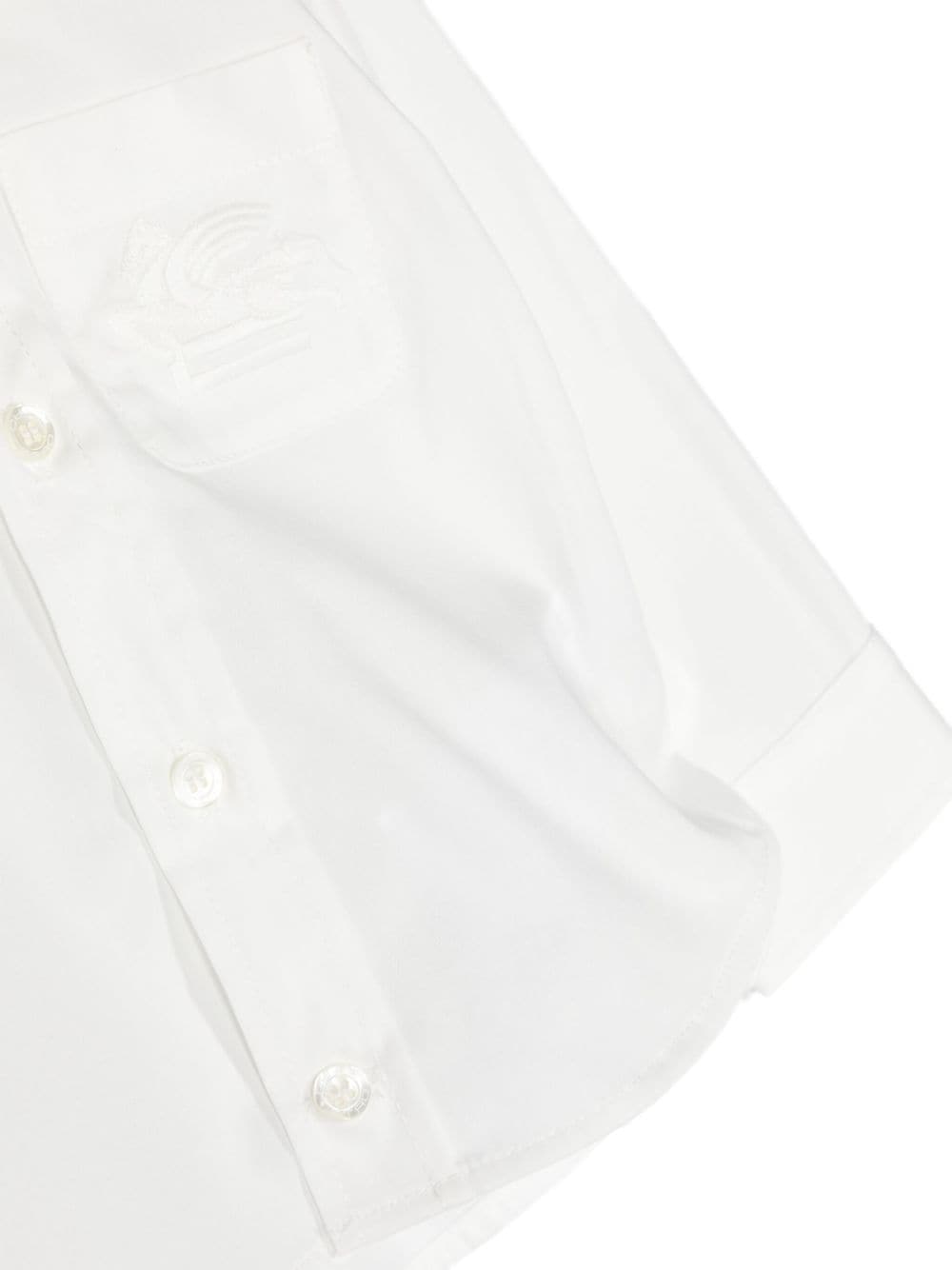 ETRO KIDS Katoenen shirt met geborduurd logo Wit