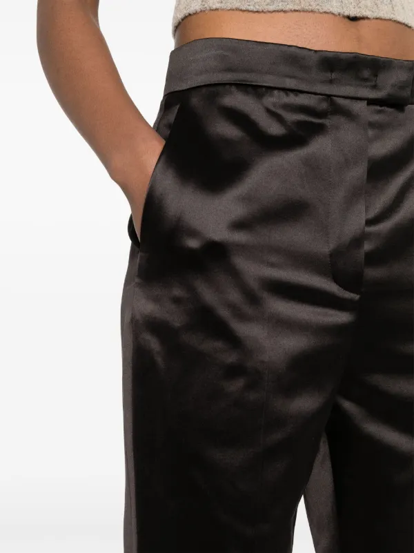 FENDI Bootcut Satin Trousers | Brown | FARFETCH JO