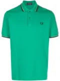 Fred Perry logo-embroidered cotton polo shirt - Green
