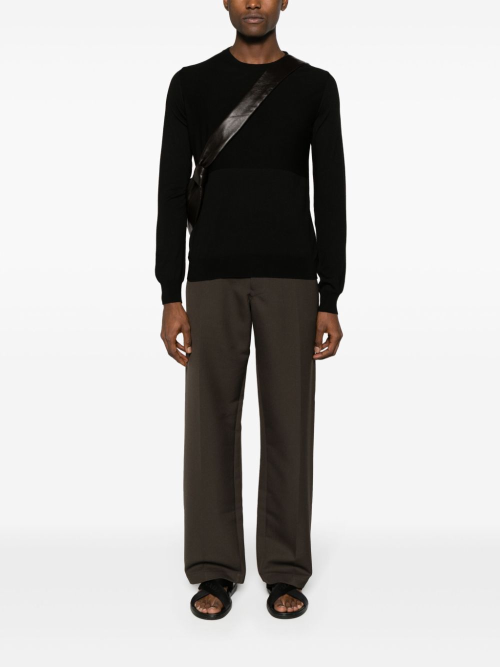 LEMAIRE straight tailored trousers - Bruin