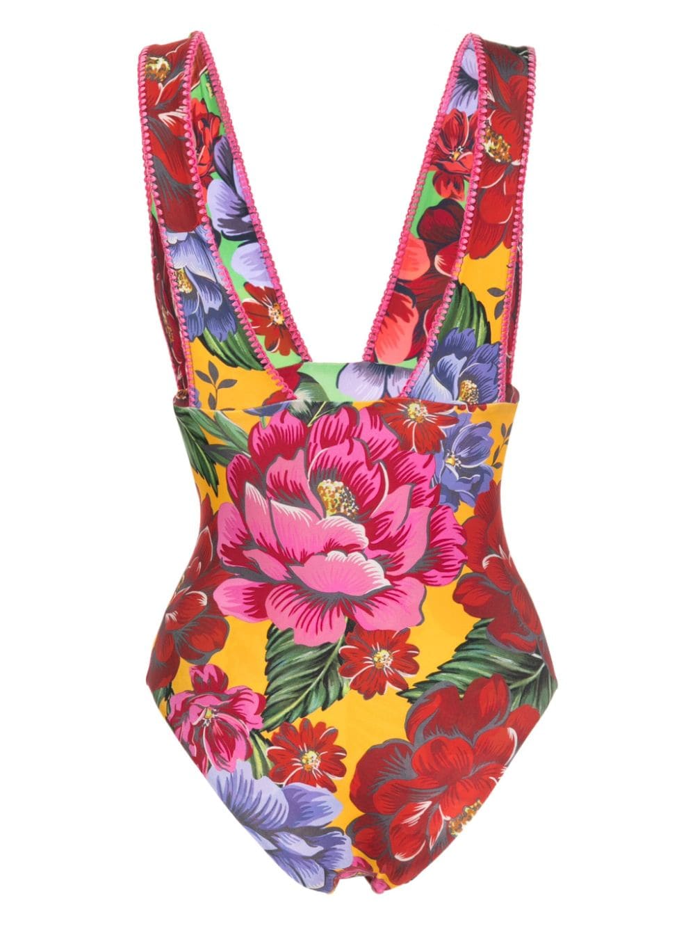 Shop Farm Rio Winter Chita-print Swimsuit In Multicolour