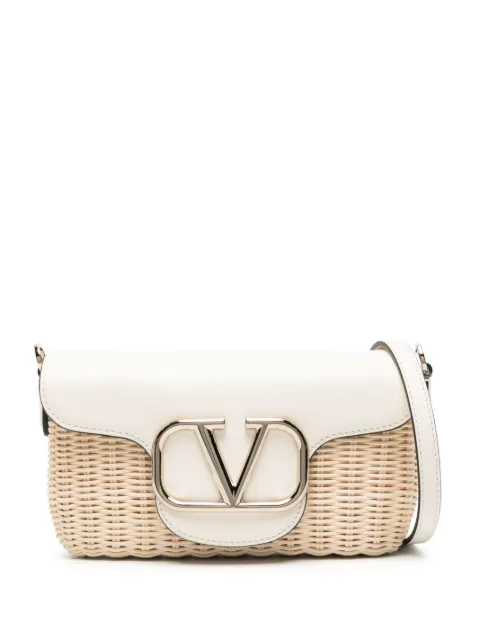 Valentino Garavani Locò raffia crossbody bag WOMEN