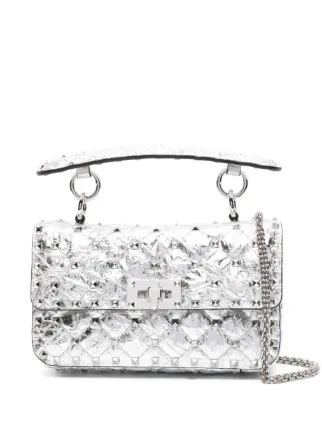 Valentino rockstud silver bag sale