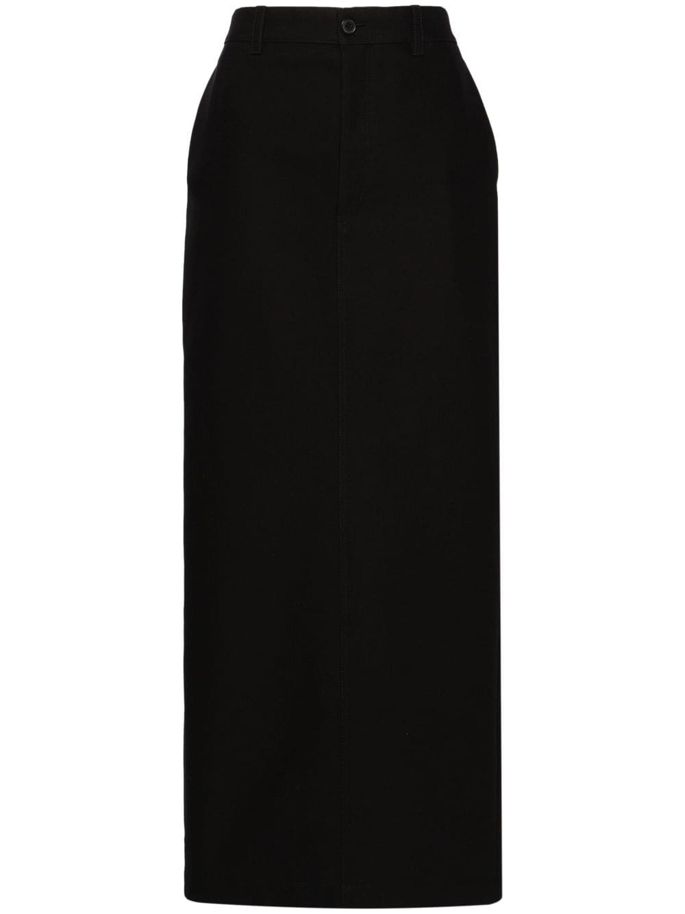 Shop Wardrobe.nyc Drill Column Maxi Skirt In Black