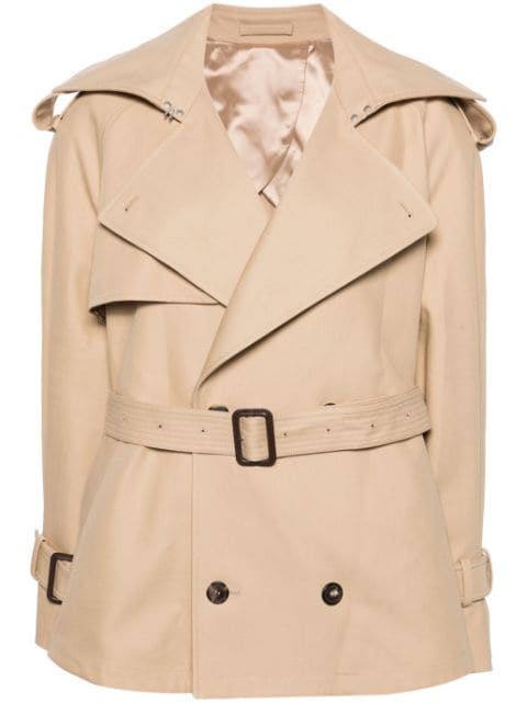 WARDROBE.NYC belted cropped trench coat