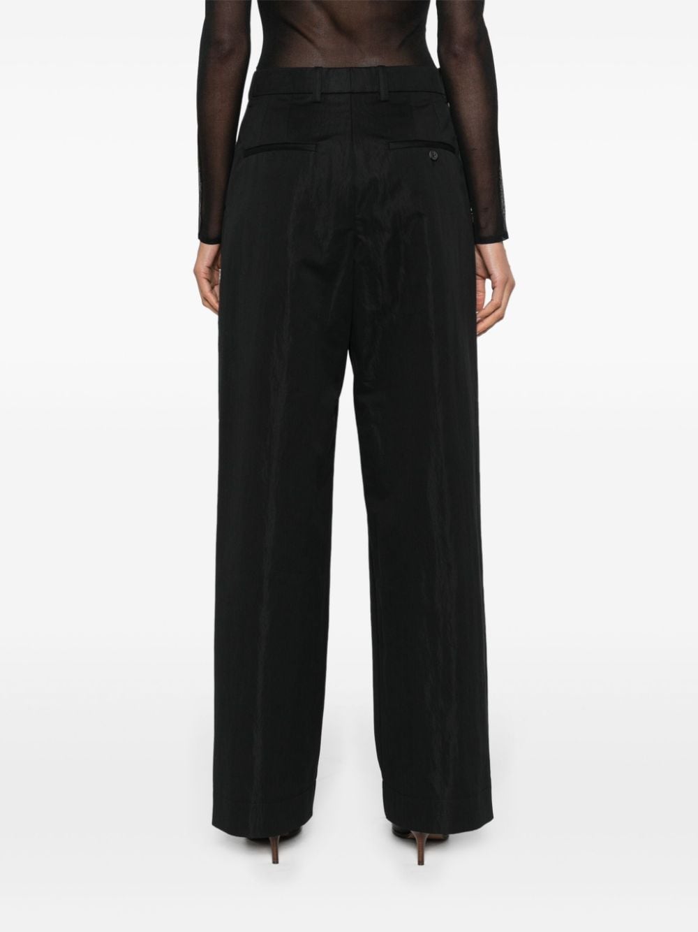 Shop Wardrobe.nyc Wide-leg Chino Trousers In Black