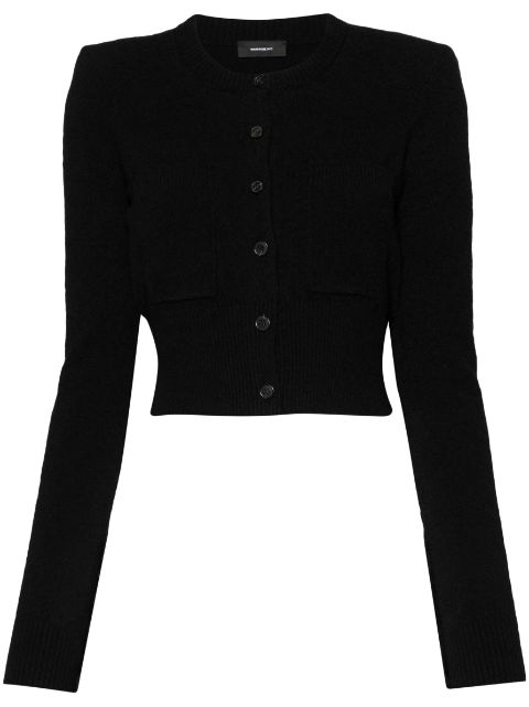 WARDROBE.NYC towelling-finish cropped cardigan