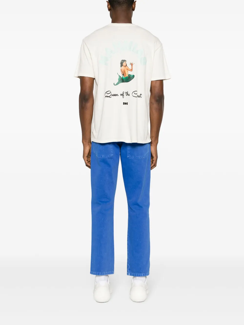 Nahmias White Queen Of The Coast Cotton T-shirt In 中性色