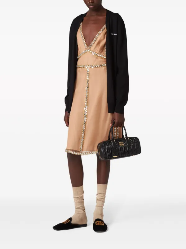 ワンピース Miu Miu Mini Silk Dress Miu Miu Mini Silk Dress Elegant Design Luxurious Blend – LOZURI®