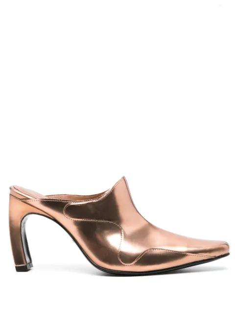 Eckhaus Latta panelled leather mules