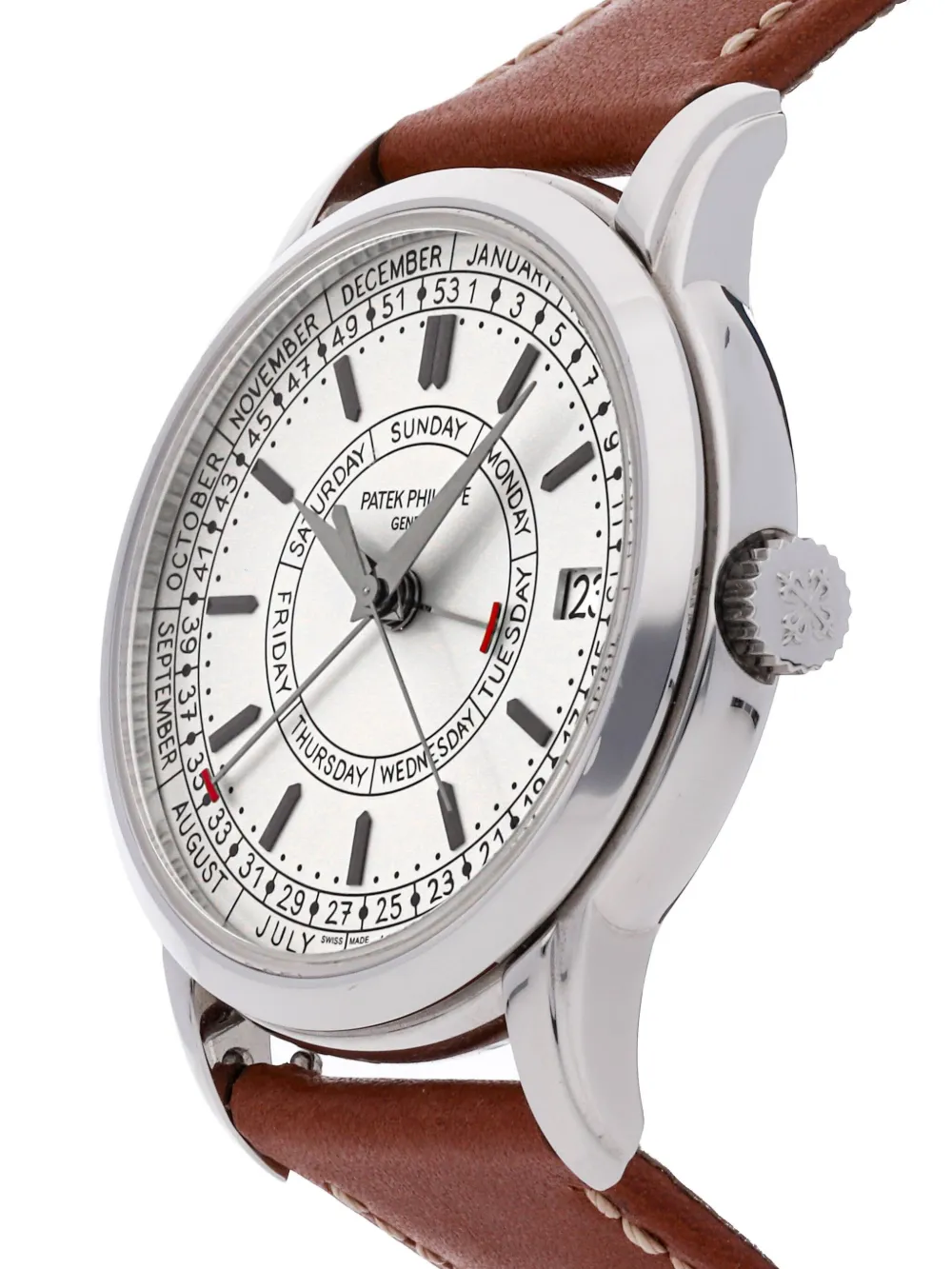 Patek Philippe 2021 pre-owned Complications Calatrava Weekly Calendar 40mm - Zilver