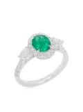 HYT Jewelry platinum diamond and Colombian emerald ring - Silver