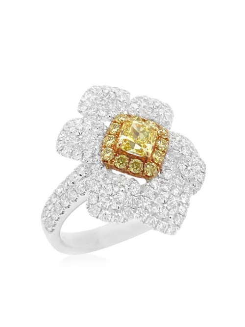 Bague en or platinum 18ct sertie de diamants - HYT Jewelry - Modalova