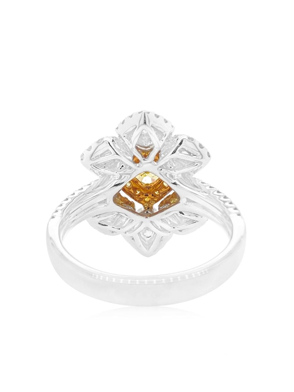 Shop Hyt Jewelry Platinum Yellow And White Diamond Ring