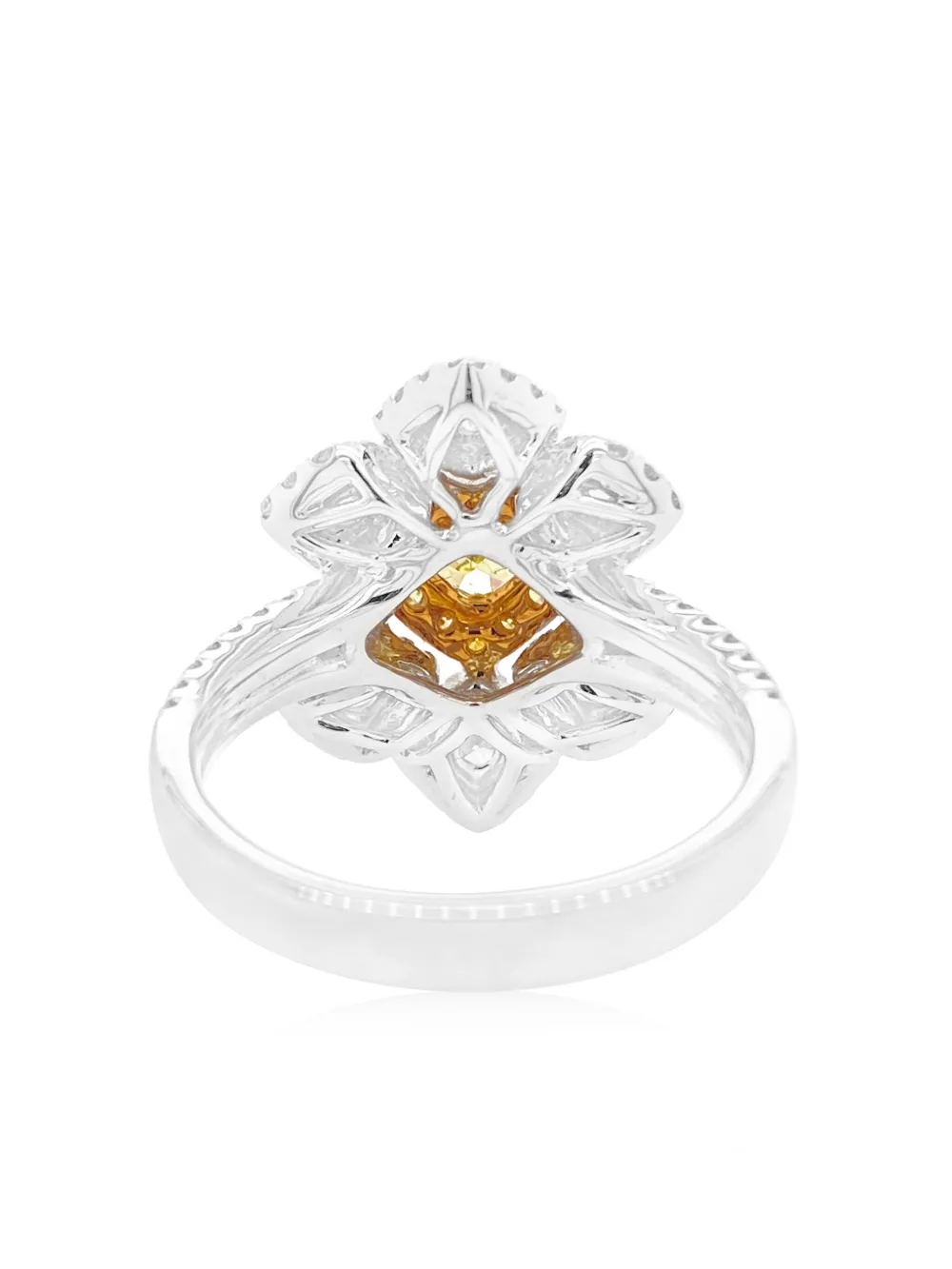 Shop Hyt Jewelry Platinum Yellow And White Diamond Ring